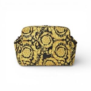 Versace Barocco Gold Black Crossbody Diaper Bag | Medusa Baroque Print